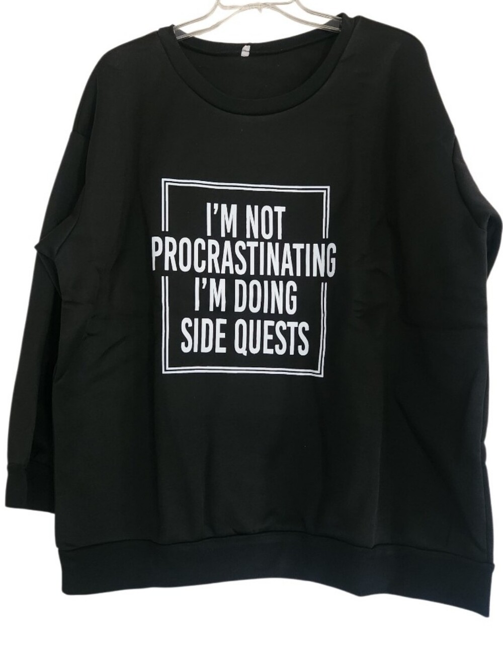 Graphic Crewneck Sweatshirt - Black - Casual Women's Sweater Sz 3X Nwt